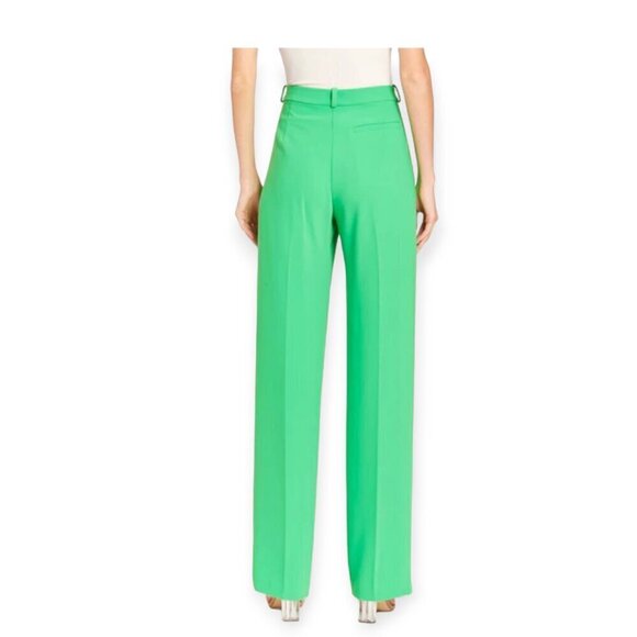 Amanda Uprichard designer Green Straight Leg Wallace Trousers M - Picture 4 of 12